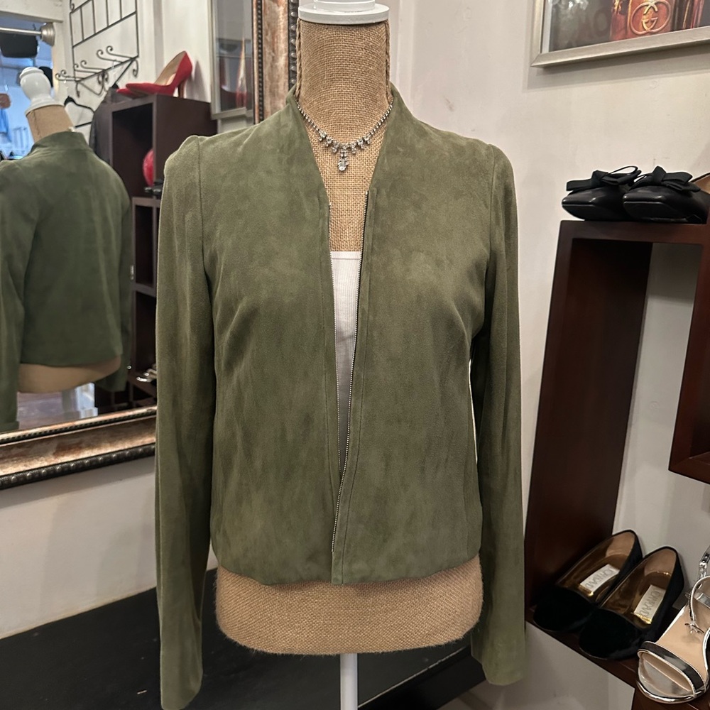 Olive Suede Blazer